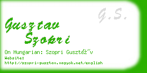 gusztav szopri business card